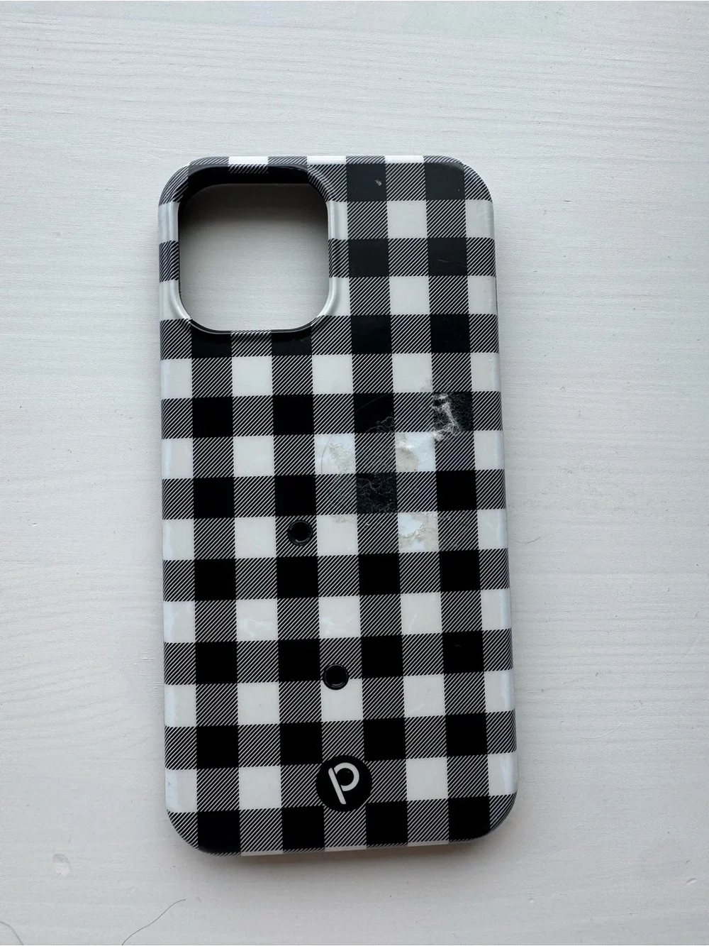 Plaid Black & White Loopy Phone Case — iPhone 12 Pro Max